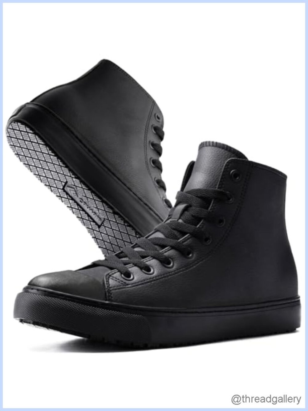 Waterproof Non-Slip Leather High Top Work Sneakers Healthcare Food Service
